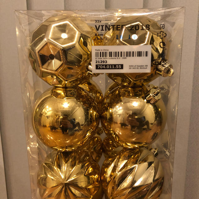 IKEA(イケア)のイケア　クリスマスオーナメント　ゴールド　金 インテリア/住まい/日用品のインテリア小物(その他)の商品写真