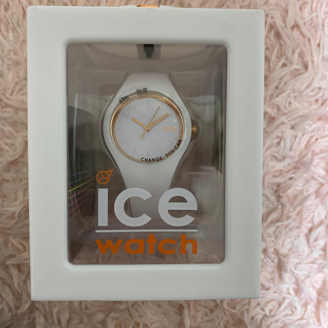 ice watch(アイスウォッチ)のice watch 白×ピンクゴールド レディースのファッション小物(腕時計)の商品写真