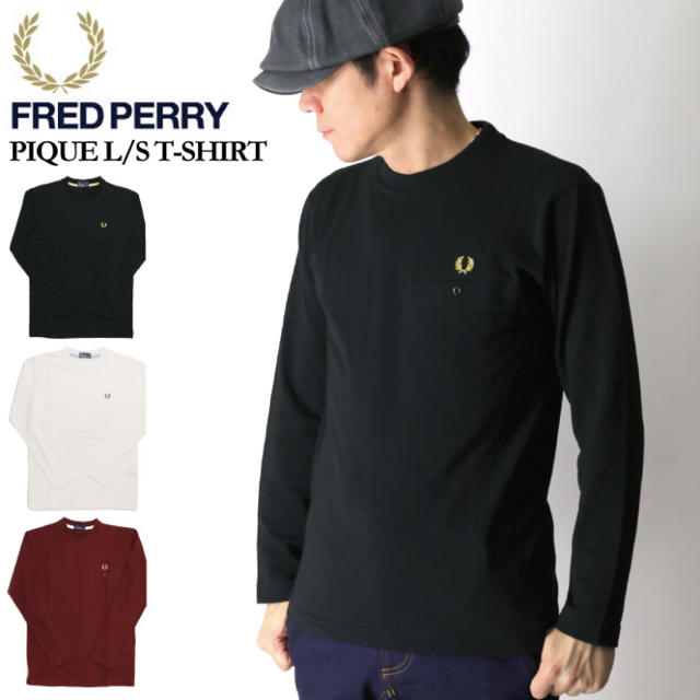 FRED PERRY - FRED PERRY ピケ ロングスリーブ Tシャツ 鹿の子 ロンT ...