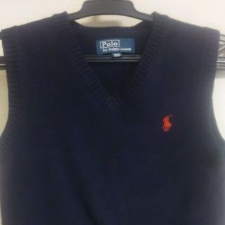 ラルフローレン(Ralph Lauren)のラルフローレン子供ネイビーＶネックベスト(ニット)