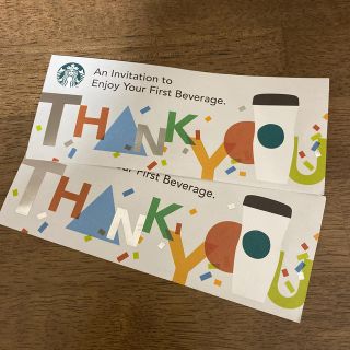 スターバックスコーヒー(Starbucks Coffee)のスターバックス　ドリンクチケット(フード/ドリンク券)