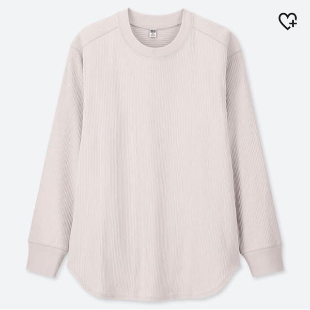 UNIQLO(ユニクロ)のコットンリブクルーネックT（長袖） レディースのトップス(Tシャツ(長袖/七分))の商品写真