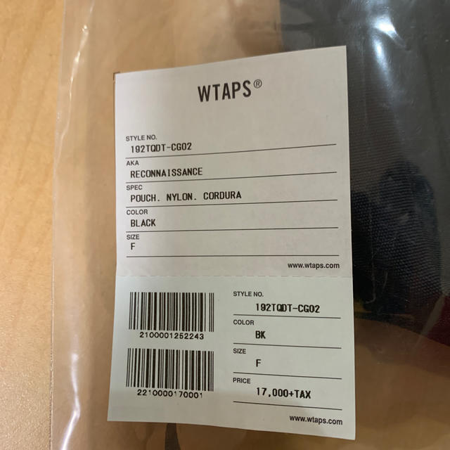 W)taps(ダブルタップス)の最安値‼️19aw WTAPS POUCH BLACK メンズのバッグ(ショルダーバッグ)の商品写真