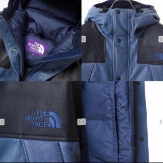 ザノースフェイス(THE NORTH FACE)のパープルレーベル 最高級デニム転写　シープレザーマウンテンダウンジャケット M(ダウンジャケット)