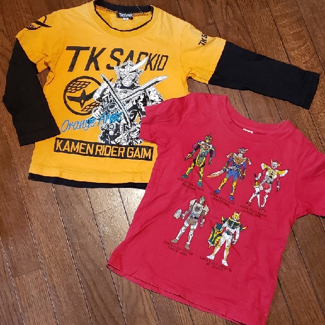 THE SHOP TK(ザショップティーケー)の子供服100cm仮面ライダー鎧武セット キッズ/ベビー/マタニティのキッズ服男の子用(90cm~)(Tシャツ/カットソー)の商品写真