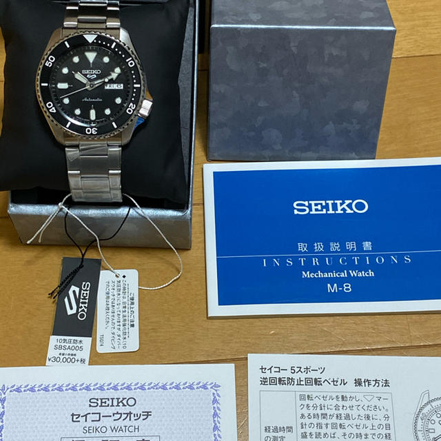 SEIKO - seiko5sports セイコー5スポーツ ブラック SBSA005 新品の通販 ...