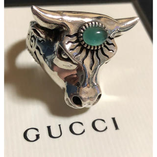 グッチ(Gucci)のGUCCI グッチ ブル ヘッド リング 大 19号 指輪 正規品 中古 美品 (リング(指輪))