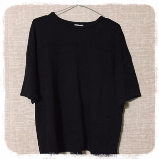 ジーユー(GU)のgu 🐧 黒七分袖シャツ(Tシャツ(長袖/七分))