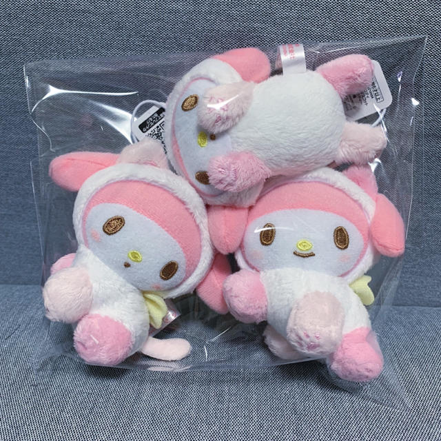 【新品】マイメロディ こねこねこ マスコット 全3種セット エンタメ/ホビーのおもちゃ/ぬいぐるみ(キャラクターグッズ)の商品写真