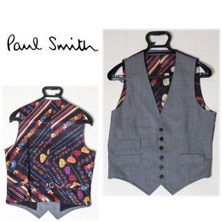 Paul Smith - 《ポールスミス》新品 毛100% チェックウールベスト ジレ ...