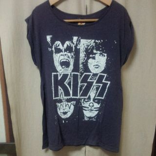 ウィゴー(WEGO)のkiss、ロックTシャツ(Tシャツ(半袖/袖なし))