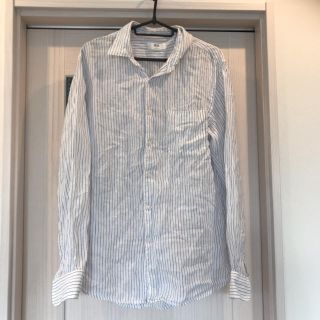 ユニクロ(UNIQLO)のユニクロ　リネンシャツ　Ｌサイズ(シャツ)