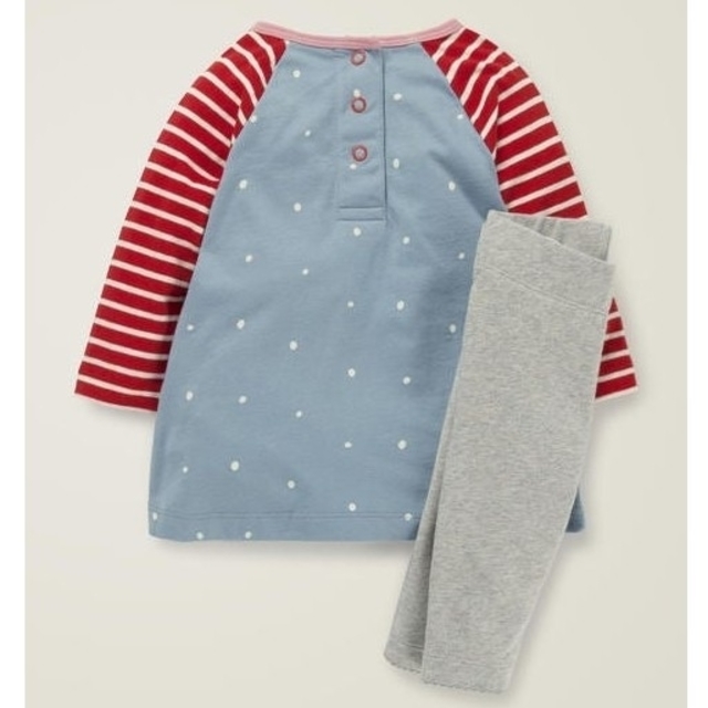 Boden(ボーデン)の新作 Baby Boden ゆきだるま ワンピース&レギンスセット 86 キッズ/ベビー/マタニティのベビー服(~85cm)(ワンピース)の商品写真