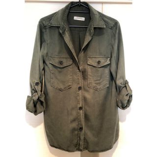 ザラ(ZARA)のZARA☆カーキ シャツ ミニタリー(シャツ/ブラウス(長袖/七分))