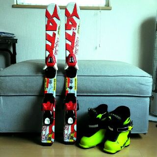 送料込・まとめ買い Atomicスキー板80cm Headスキーブーツ16.5cm