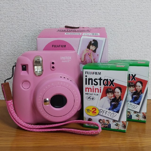 チェキ instax mini8+  本体 & フィルム40枚セットカメラ