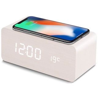 アイフォーン(iPhone)の【新品】【大人気！】ワイヤレス目覚まし充電器　Qi対応(バッテリー/充電器)