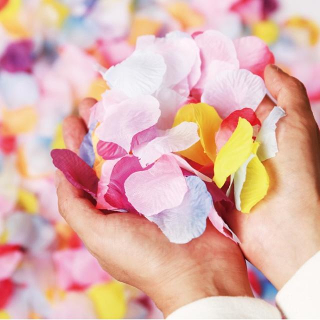 一番人気☆トロピカル フラワーシャワー 新色 造花 1000枚 花びら 結婚式 レディースのフォーマル/ドレス(ウェディングドレス)の商品写真