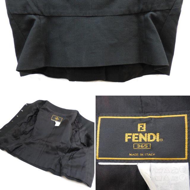 FENDI フェンディ ヴィンテージ 半袖 ジャケット 黒 上着