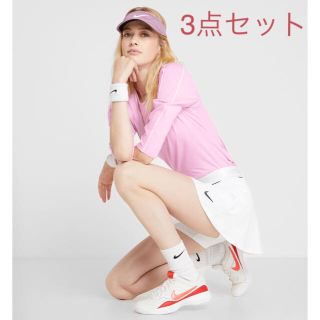 ナイキ(NIKE)のナイキ テニスウェア シャツ、スカート、サンバイザー3点セット US-M(ウェア)