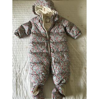 ギャップキッズ(GAP Kids)の美品☆GAP 花柄ジャンプスーツ 12-18M(カバーオール)