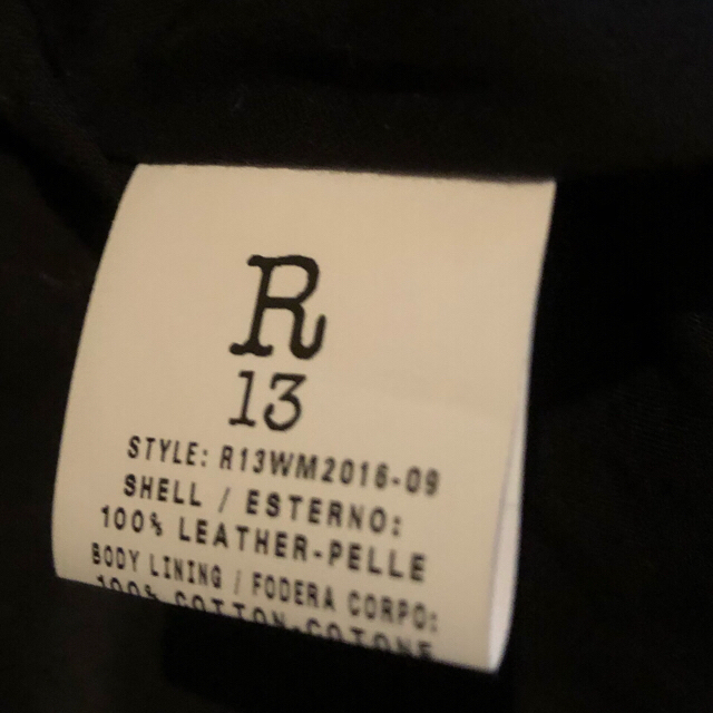 R13 レザージャケット お値下げ - ライダースジャケット