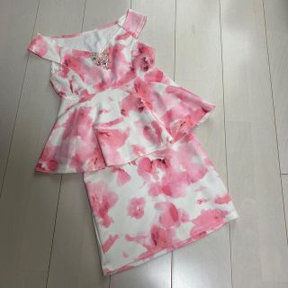 デイジーストア(dazzy store)のキャバ　ワンピ★花柄　セパレート　ピンク(ミニワンピース)