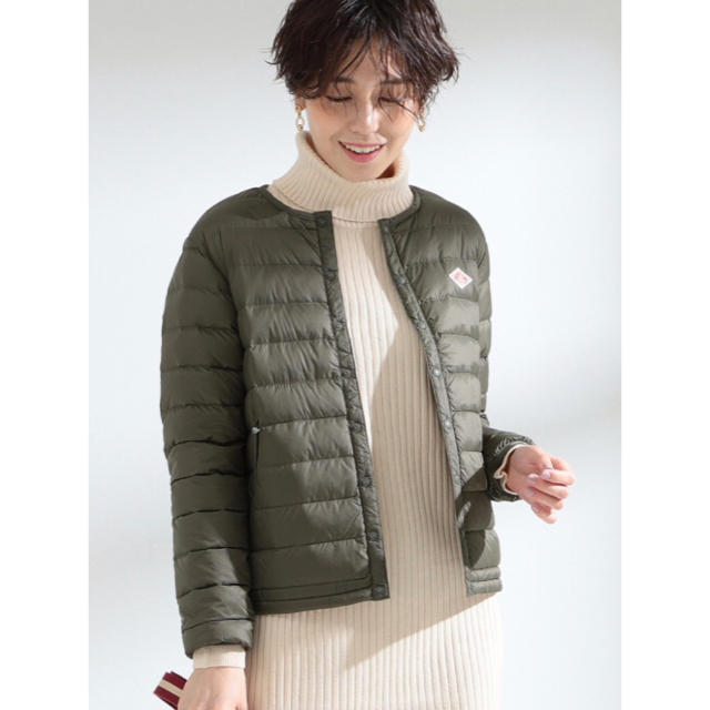 新品タグ付き♡DANTON ダントン インナーダウン*オリーブ34