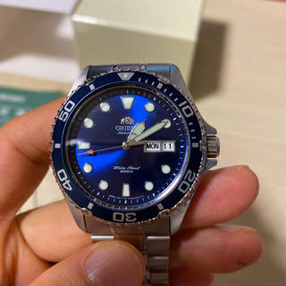 オリエント(ORIENT)のオリエント　RN-AA0204L 自動巻き　20気圧防水　ブルー(腕時計(アナログ))