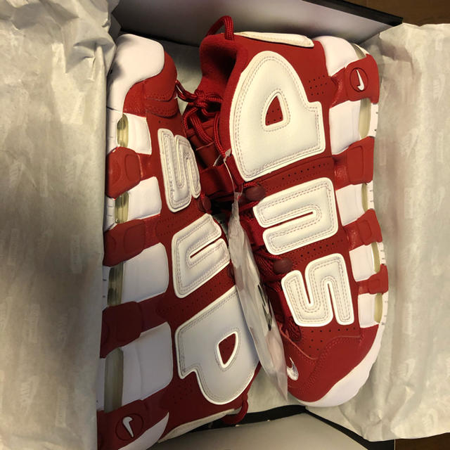 即納!最大半額! Supreme モアテン ナイキ red uptempo more nike