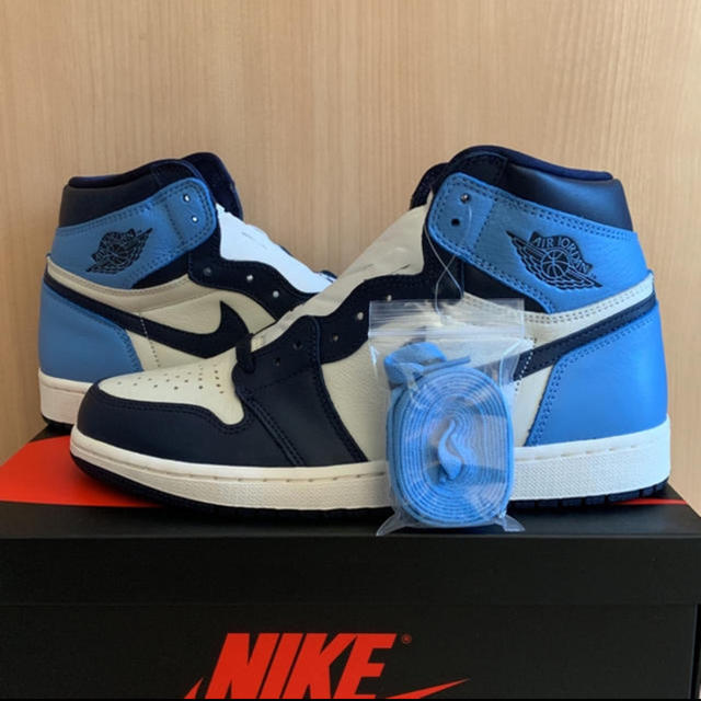 【最安値】NIKE AIR JORDAN 1 OBSIDIAN UNC 26.5スニーカー