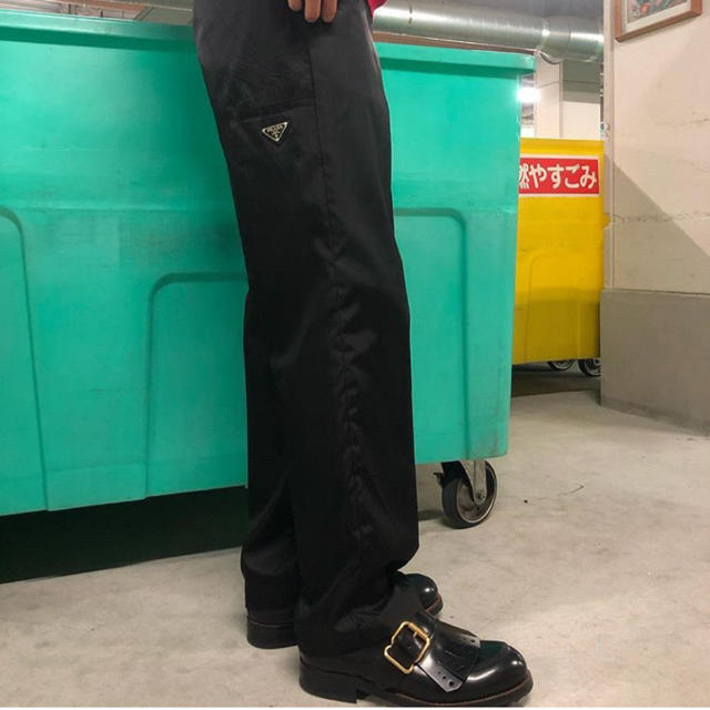 ウエスト平置き…35Prada 18ss Nylon Logo Pant ナイロンパンツ