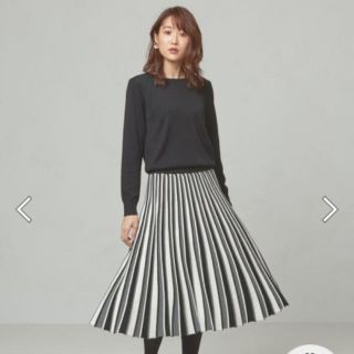 ユナイテッドアローズ(UNITED ARROWS)のザ　ステーションストアー　ユナイテッドアローズ　ニットプリーツワンピース(ひざ丈ワンピース)