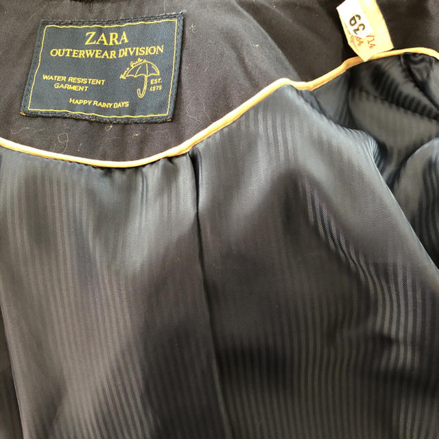 ZARA(ザラ)のザラZARAトレンチコート紺 キッズ/ベビー/マタニティのキッズ服女の子用(90cm~)(コート)の商品写真