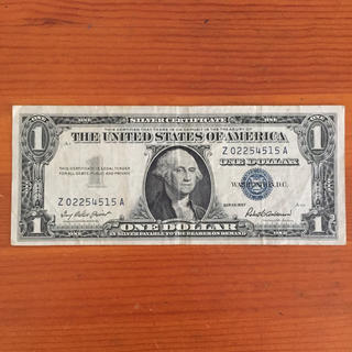 (アンティーク)アメリカ 旧紙幣 ブルーシール(貨幣)