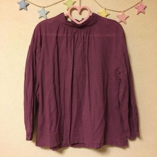 サンバレー(SUNVALLEY)の美品☆SUNVALEY サンバレー☆スタンドカラーブラウス/ワインレッド(シャツ/ブラウス(長袖/七分))