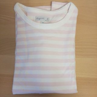 アニエスベー(agnes b.)のアニエスベー　Tシャツ　ボーダー　カットソー　長袖(カットソー(長袖/七分))