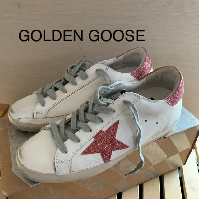 《新品》GOLDEN GOOSE ゴールデン グース。スニーカー。ピンクラメ。