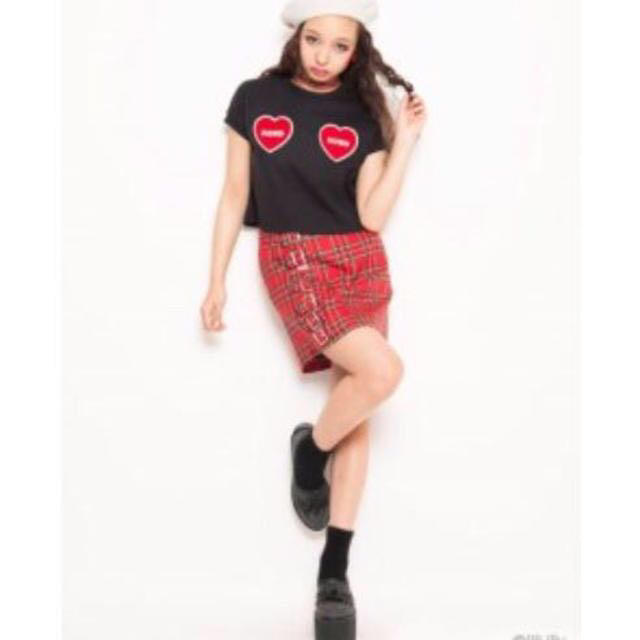 lilLilly(リルリリー)のリルリリー❤️ハートワッペンTシャツ レディースのトップス(カットソー(半袖/袖なし))の商品写真