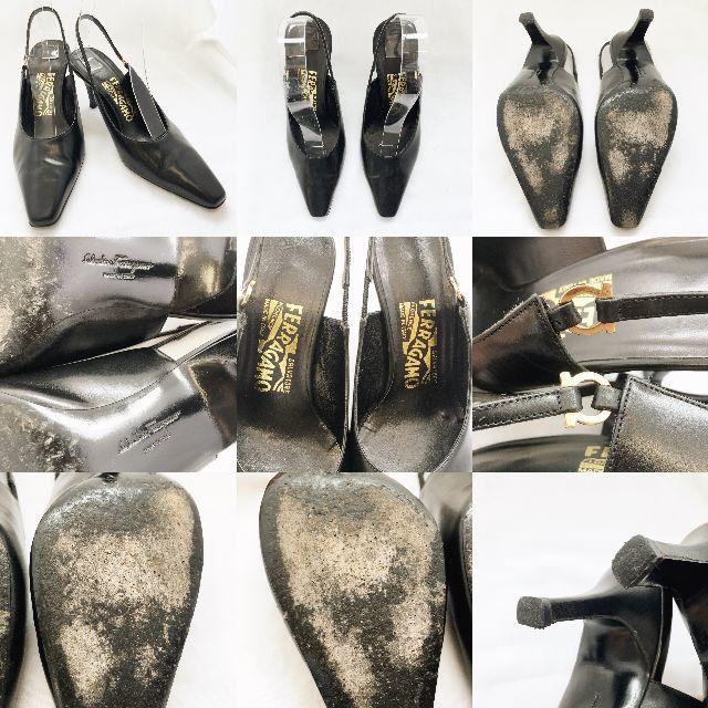 Salvatore Ferragamo(サルヴァトーレフェラガモ)のフェラガモ ferragamo ガンチーニ パンプス サンダル グレー 23cm レディースの靴/シューズ(ハイヒール/パンプス)の商品写真