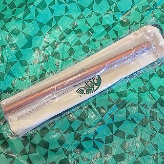 スターバックスコーヒー(Starbucks Coffee)のスターバックス 台湾 2019 タピオカストロー　茶 ブラウン ゴールド(収納/キッチン雑貨)