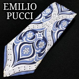 エミリオプッチ(EMILIO PUCCI)のエミリオプッチ フラワー ブルー ネクタイ A101-J18(ネクタイ)