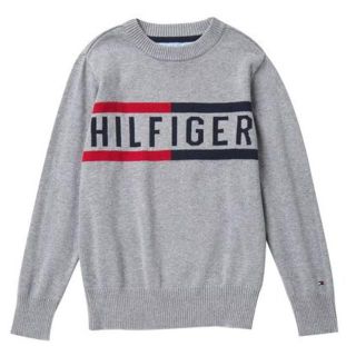 トミーヒルフィガー(TOMMY HILFIGER)の新品 ★ 150~160cm トミーヒルフィガー コットン セーター グレー(ニット)