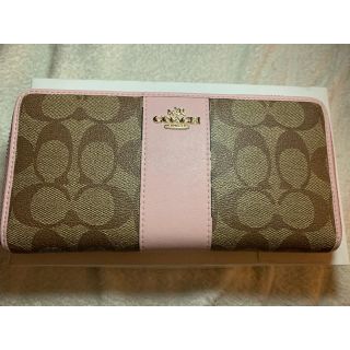 コーチ(COACH)の【値下げ中】coach コーチ 長財布 ピンク(財布)