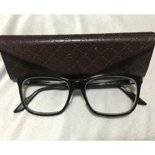 グッチ(Gucci)のGUCCI グッチ 眼鏡 メガネ べっ甲 シェリーライン 中古 ケース付き(サングラス/メガネ)