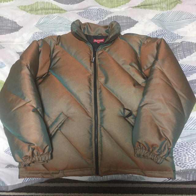 おすすめネット 新品 - Supreme サイズL jacket puffy iridescent supreme ダウンジャケット