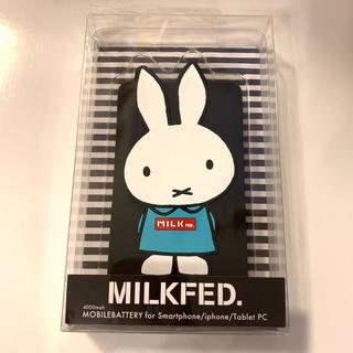 ミルクフェド(MILKFED.)のMILKFED ミルクフェド MIFFY ミッフィー モバイルバッテリー 黒(バッテリー/充電器)