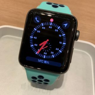 アップルウォッチ(Apple Watch)のApple Watch series3 セルラー 42mm スペースグレイ(腕時計(デジタル))