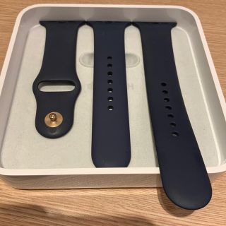 アップルウォッチ(Apple Watch)の(純正品) Apple Watch 42mm バンド ネイビー(ラバーベルト)