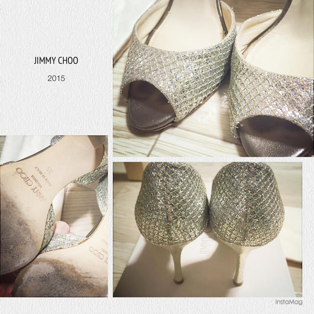 JIMMY CHOO(ジミーチュウ)のJIMMY CHOO ラメパンプス レディースの靴/シューズ(ハイヒール/パンプス)の商品写真